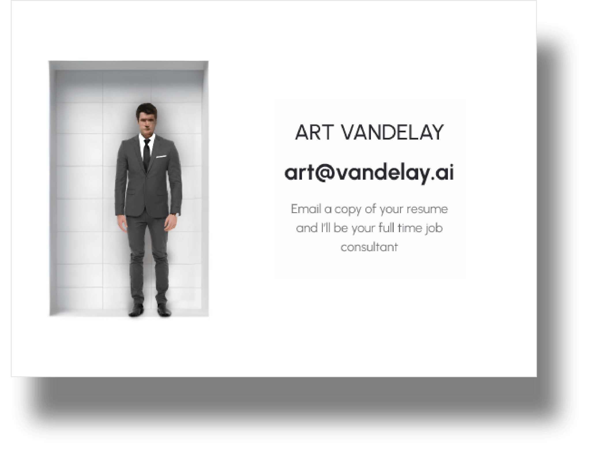 business card of Art Vandelay